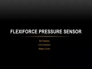 FlexiForce Pressure Sensor