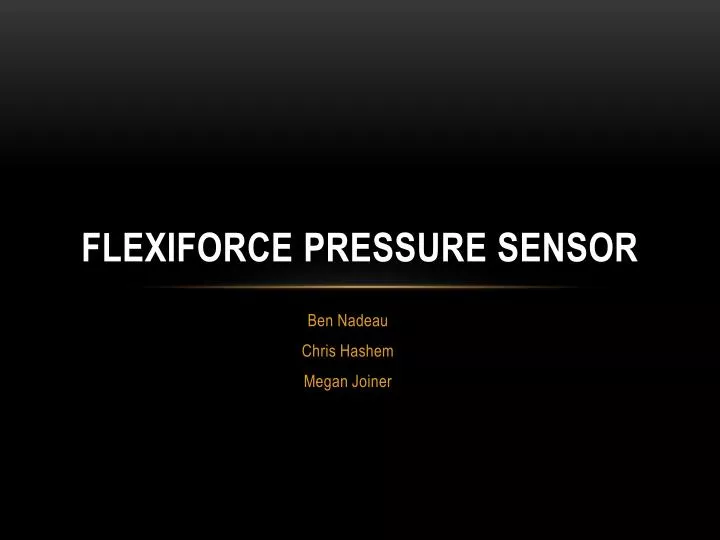 flexiforce pressure sensor