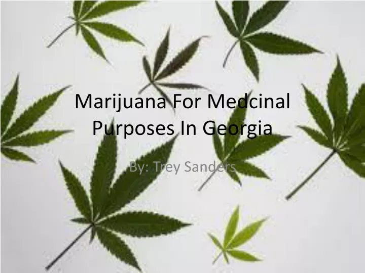marijuana for medcinal purposes in georgia