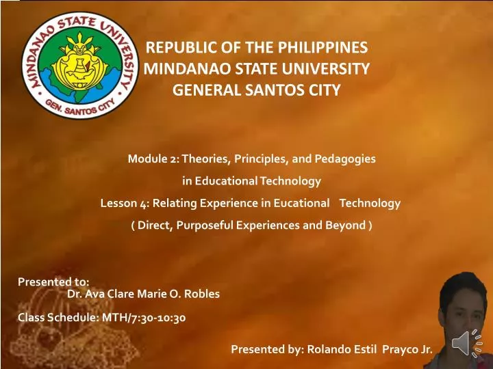 presented to dr ava clare marie o robles class schedule mth 7 30 10 30