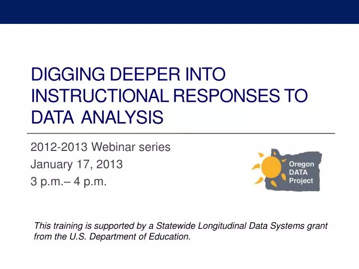 digging deeper into instructional responses to data analysis