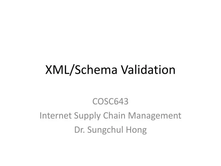 xml schema validation