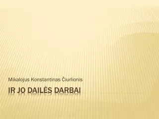 mikalojus konstantinas iurlionis