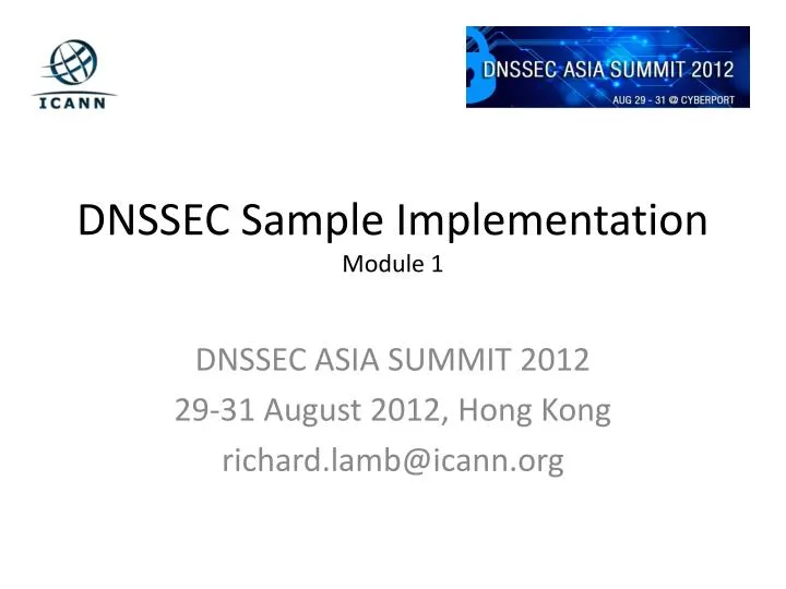 dnssec sample implementation module 1