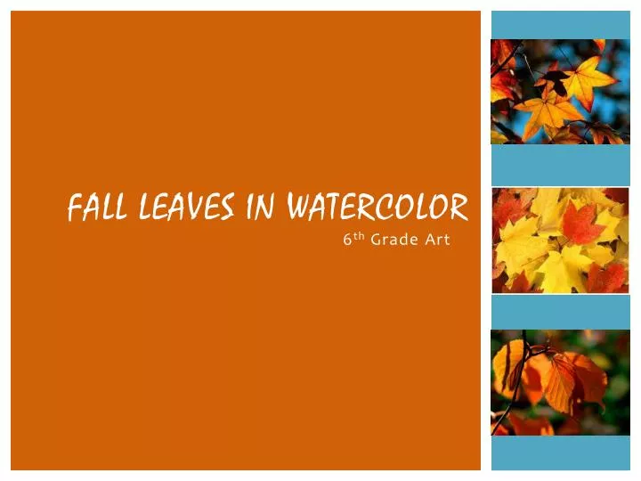 fall leaves in watercolor