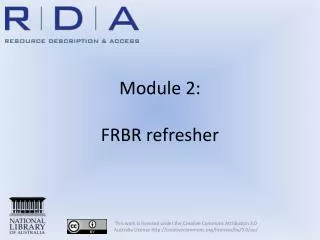 Module 2: FRBR refresher