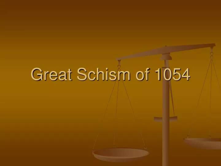 great schism of 1054
