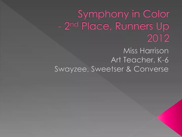 symphony in color 2 nd place runners up 2012