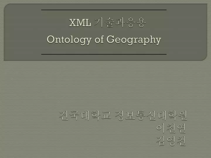 ontology of geography