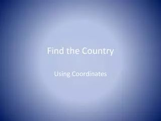 Find the Country