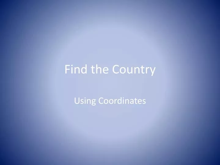 find the country
