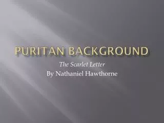 puritan background
