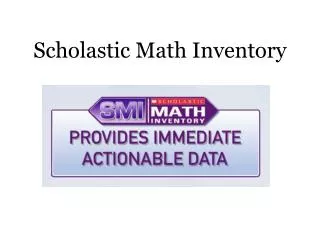 Scholastic Math Inventory