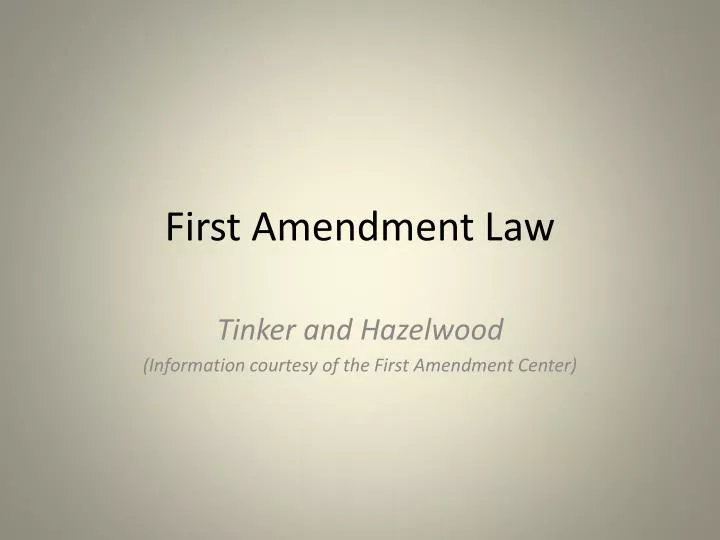first amendment law