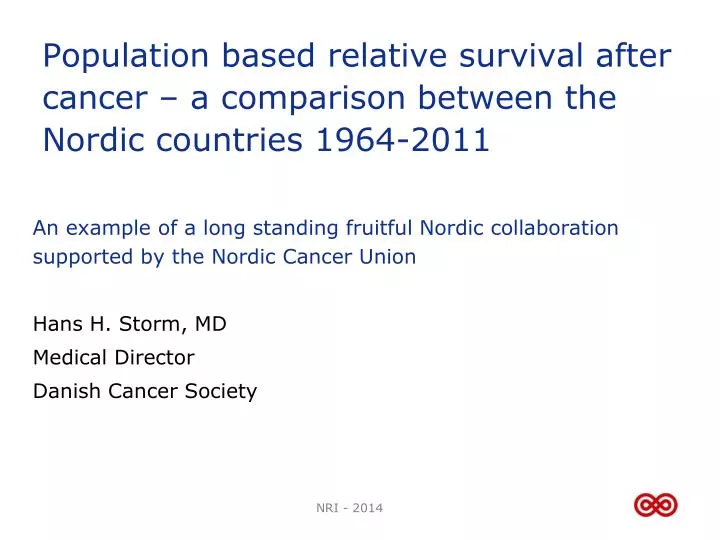population based relative survival after cancer a comparison between the nordic countries 1964 2011