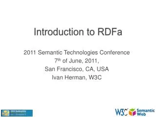 Introduction to RDFa