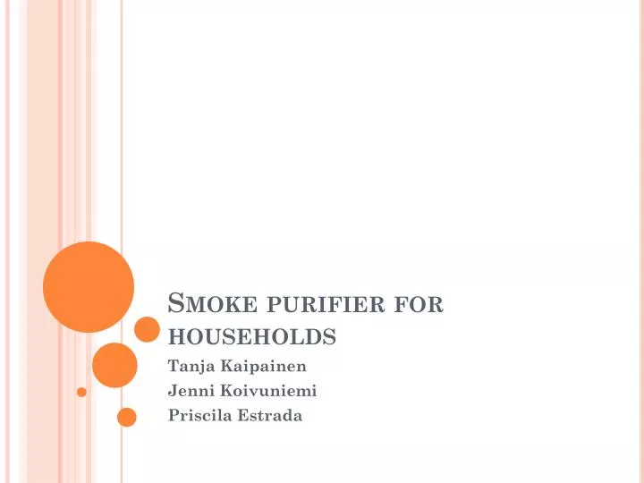 smoke purifier for households