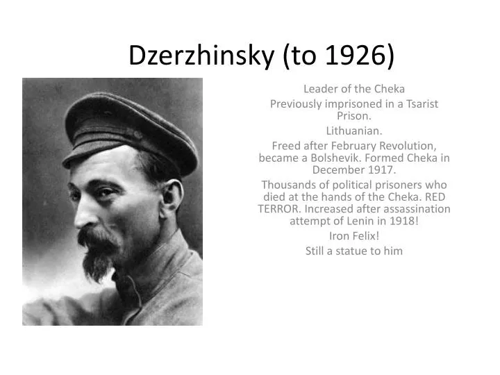 dzerzhinsky to 1926