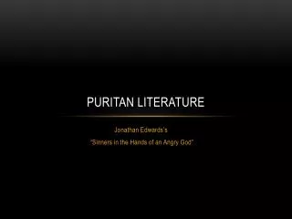 Puritan literature