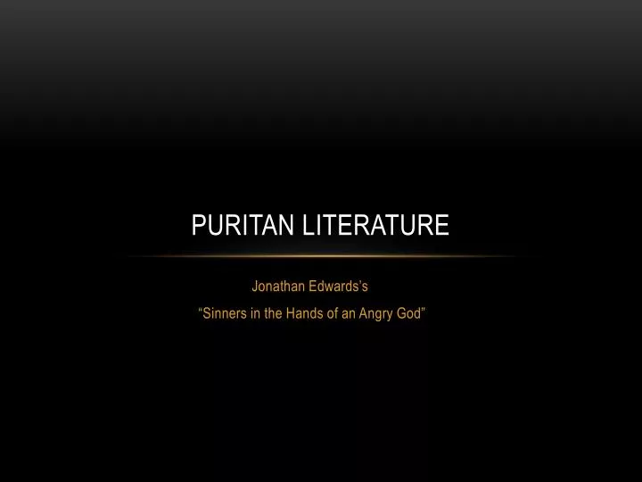 puritan literature