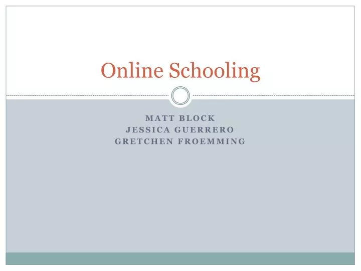 online schooling