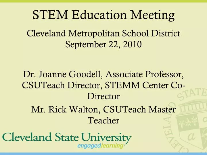 stem education meeting cleveland metropolitan school district september 22 2010