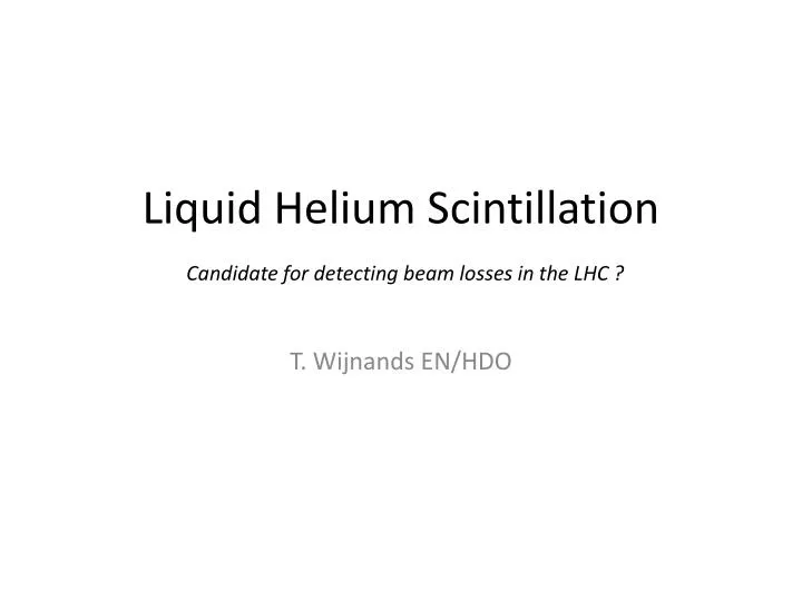 liquid helium scintillation