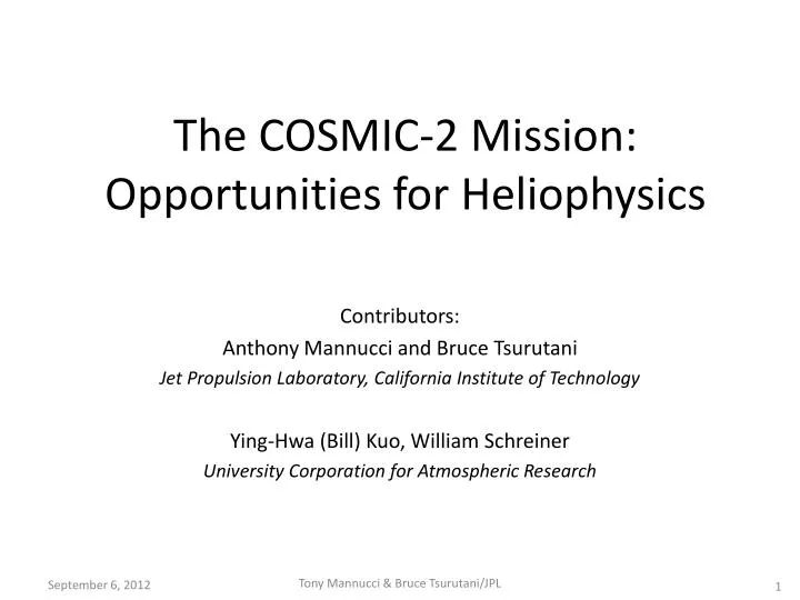 the cosmic 2 mission opportunities for heliophysics