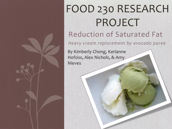 food 230 research project