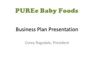 Business Plan Presentation