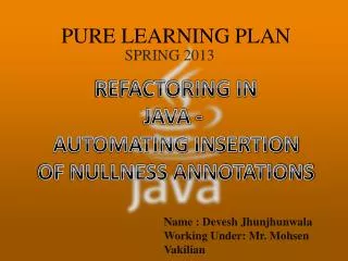 PURE LEARNING PLAN