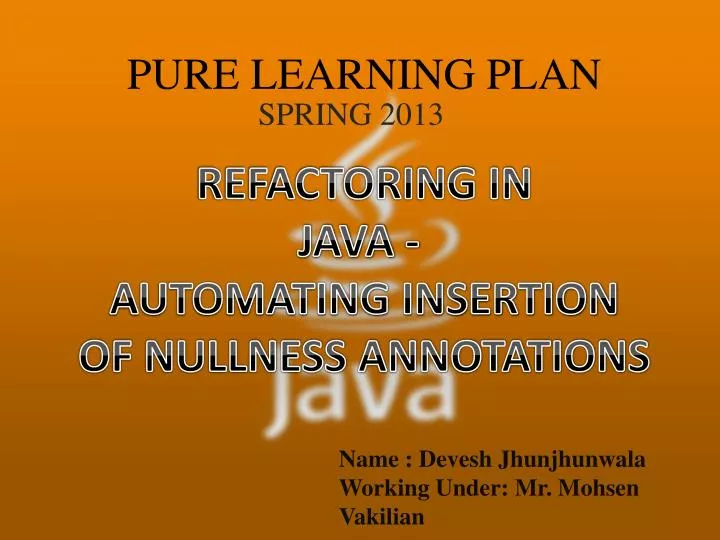 pure learning plan