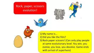 Rock, paper, scissors evolution!