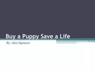 Buy a Puppy Save a Life