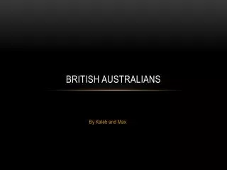 British Australians