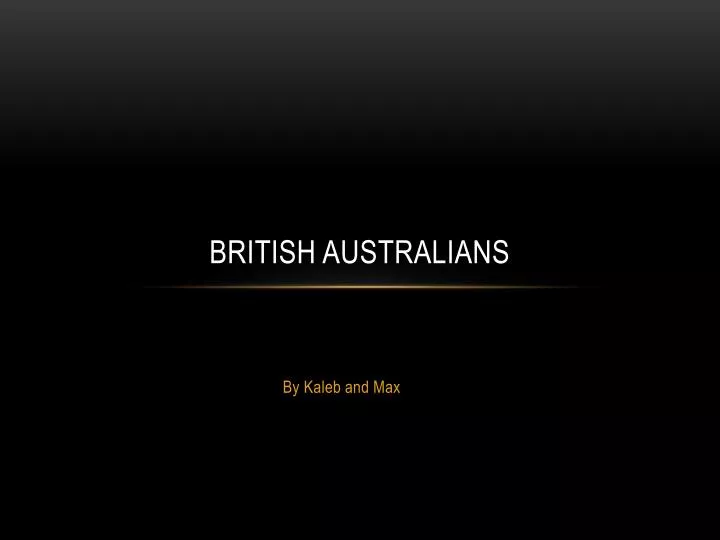 british australians