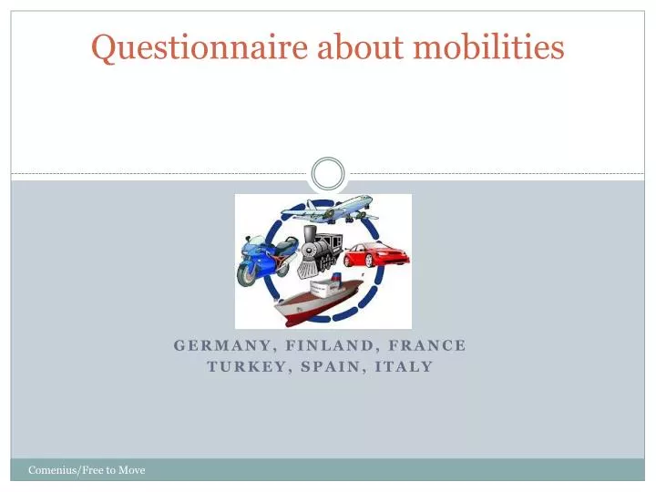 questionnaire about mobilities