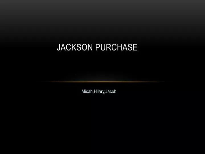 jackson purchase