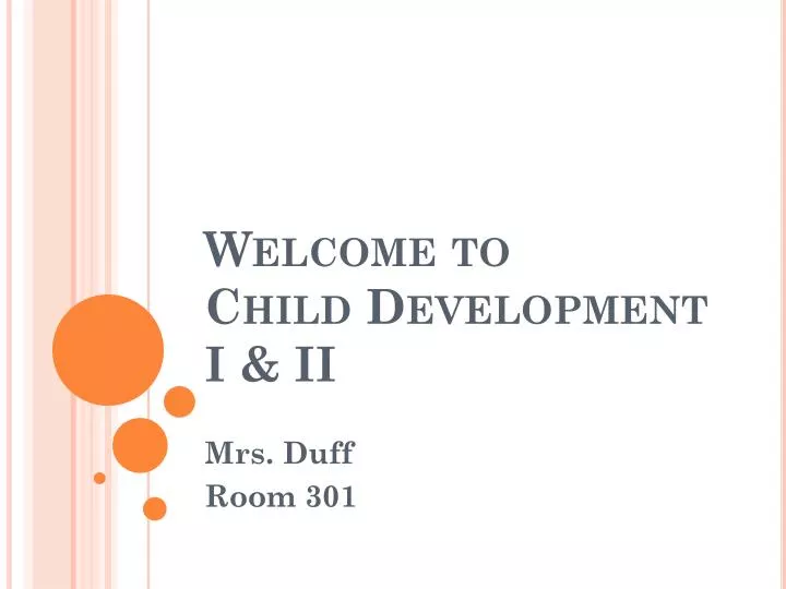 welcome to child development i ii