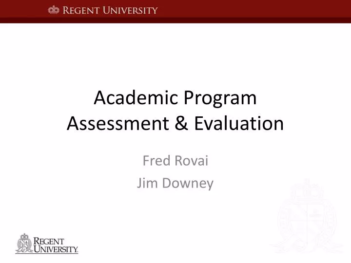 academic program assessment evaluation