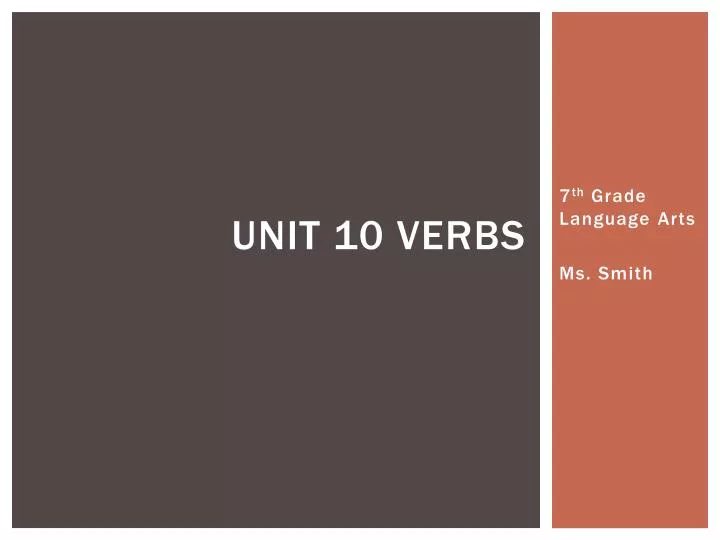 unit 10 verbs