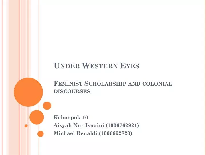 under western eyes feminist scholarship and colonial discourses