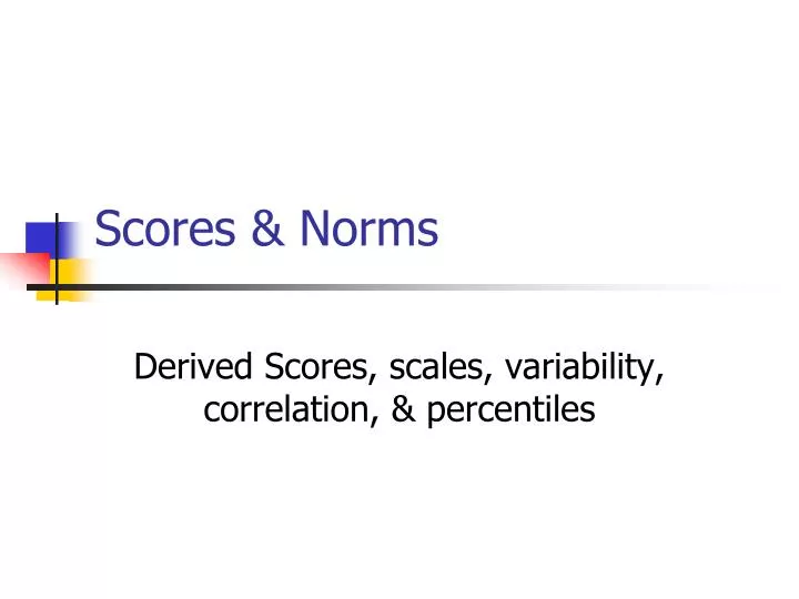 scores norms