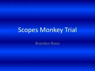 Scopes Monkey Trial
