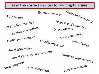 Single line of argument