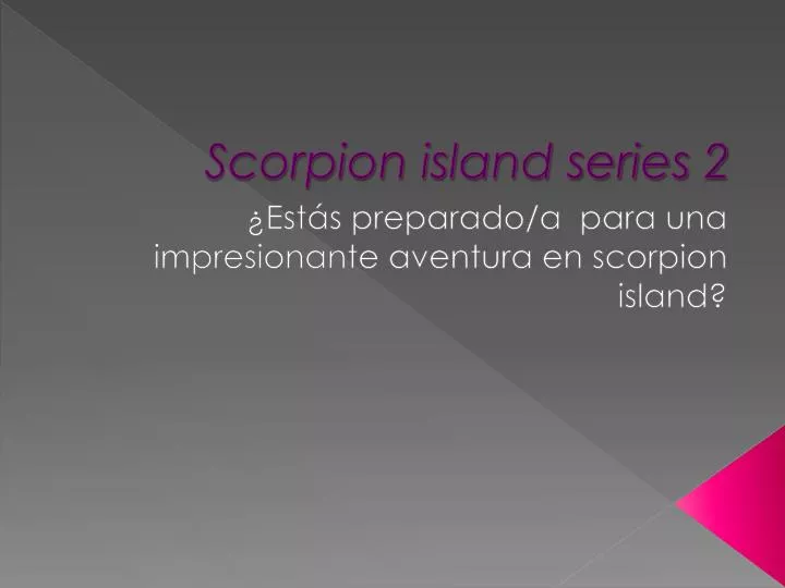 scorpion island series 2