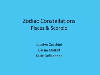 Zodiac Constellations Pisces &amp; Scorpio