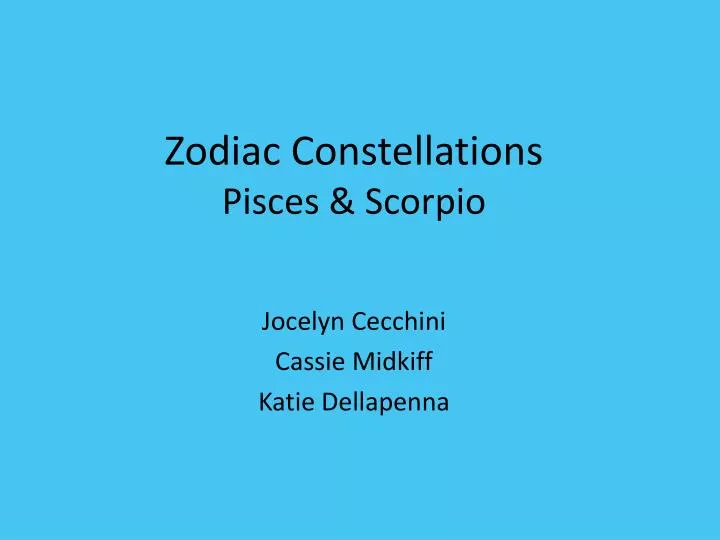 zodiac constellations pisces scorpio