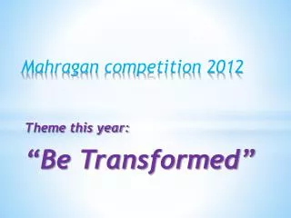 Mahragan competition 2012