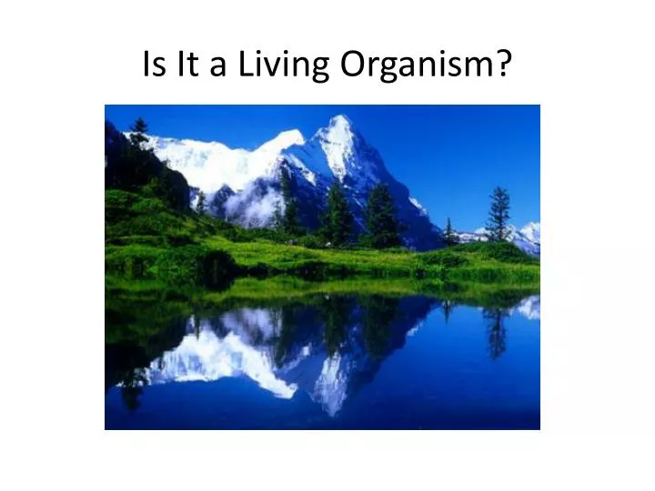 is it a living organism